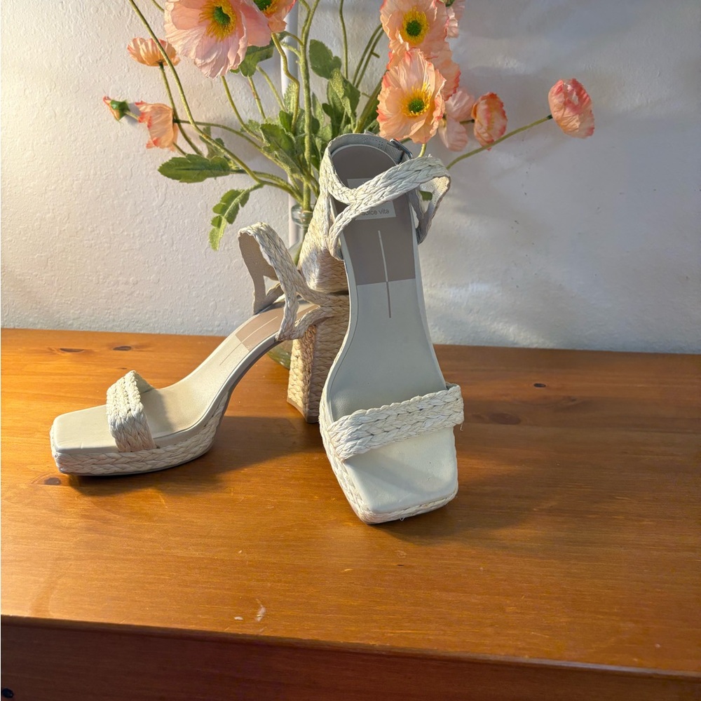 Dolce Vita Cream Braided Heels